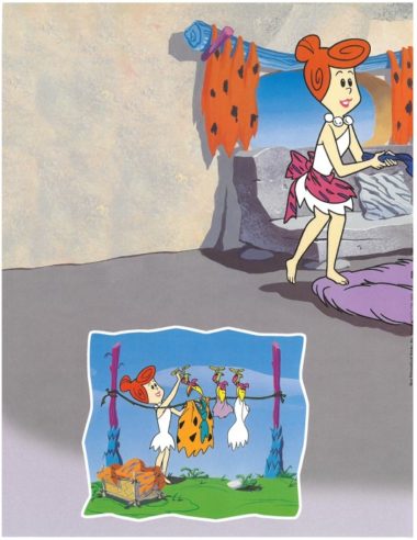 Flintstones Abbildung Wilma und der Staubsauger