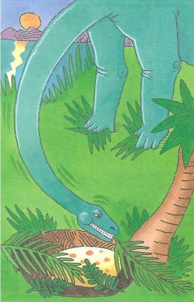Abbildung Zeichnung Dinosaurerbuch